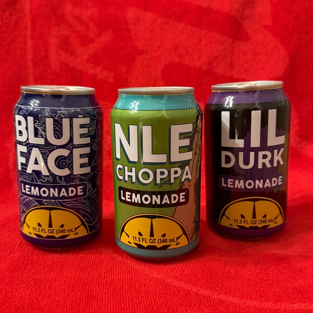 Lemonade Can NLE Chopa, Lil Durk, Blue Face Set of 3 Cans